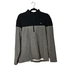 Travis Mathew Charcoal Quarter Zip Golf Pullover Mens Medium
